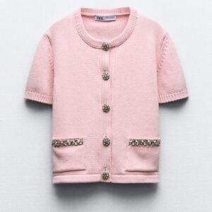 Jewel Plain Knit Cardigan